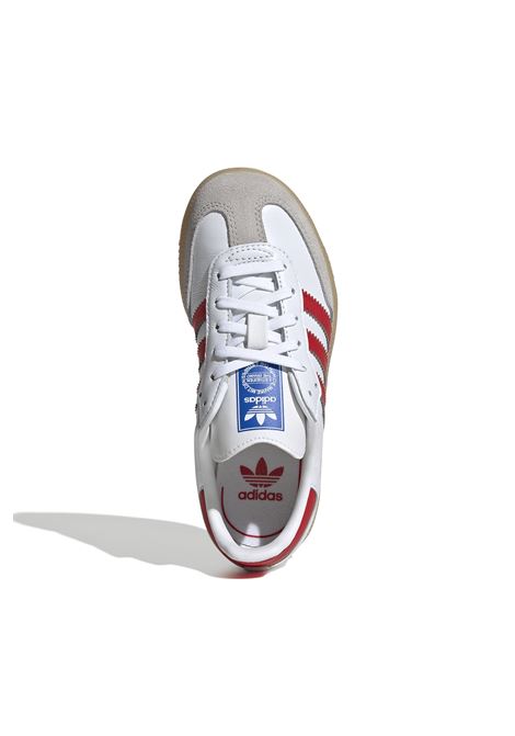 Scarpe Adidas Samba OG Bianco Rosso Gum Bambini ADIDAS ORIGINALS | Sneakers | JI4465-